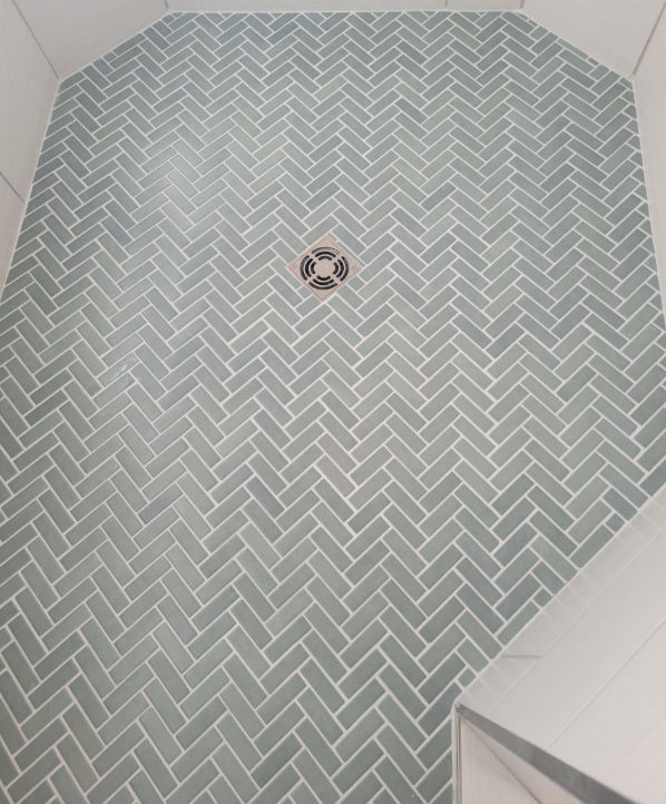 Shower regrouting after repair